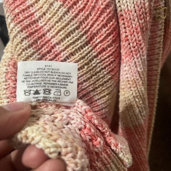 Tory Burch Erin Cardigan Pink Stripes - Picture 7 of 9